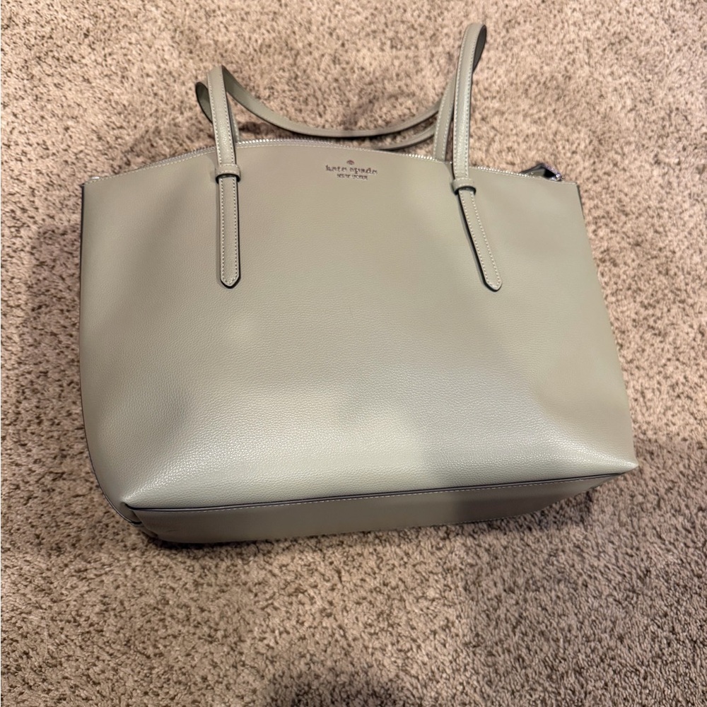 Kate Spade Light Gray Tote Bag